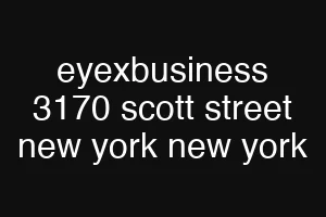 eyexbusiness 3170 scott street new york new york
